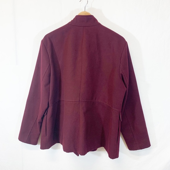 Old Navy Maroon Pea Coat High Collar - Picture 10 of 10